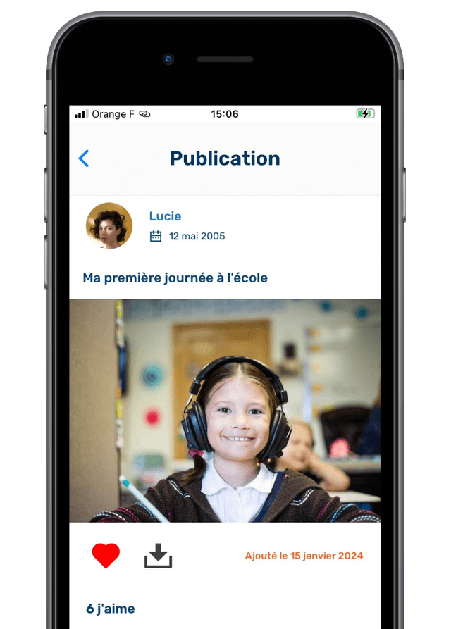 Publication MemoFamille — parrain et marraine suivent leur filleul